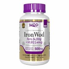 Ferro com Vitamina B12 500mg – 60 cápsulas | Iron Wod – Wod Nutrition
