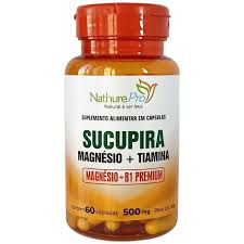 Sucupira com Magnésio e Tiamina 500mg 60 cápsulas | Nathurepro