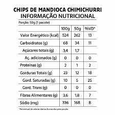 Mandioca Chips Sem Gluten 50g Chimichurri