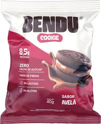 Cookie Recheado Zero Açúcar, Zero Lactose e sem Glúten 10x40g sabor Chocolate & Avelã | Bendu