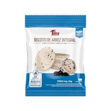 Biscoito de Arroz Integral Zero Açúcar 12x22g sabor Cookies & Cream | Mrs Taste