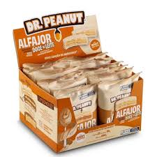 Alfajor Whey Protein Recheado de Amendoim Zero Açúcar 12x55g Doce de Leite | Dr. Peanut
