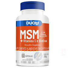 MSM 900mg com Vitamina C e Biotina 60 cápsulas | Duom