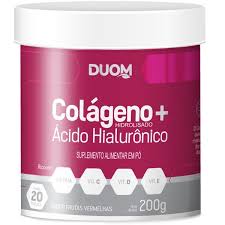Colágeno Hidrolisado com Ácido Hialurônico 200g sabor Frutas Vermelhas | Duom
