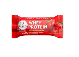 Whey protein bar 20x32g morango (barra proteica) | q-vita