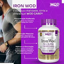 Ferro com Vitamina B12 500mg – 60 cápsulas | Iron Wod – Wod Nutrition