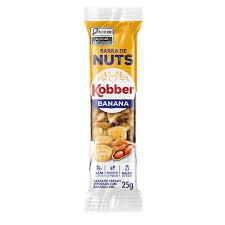 Barra de Nuts Sem Glúten Sabor Banana 12x25g | Kobber