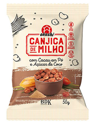 Canjica de Milho C/Cacau e Açúcar de Coco 50g Hikage