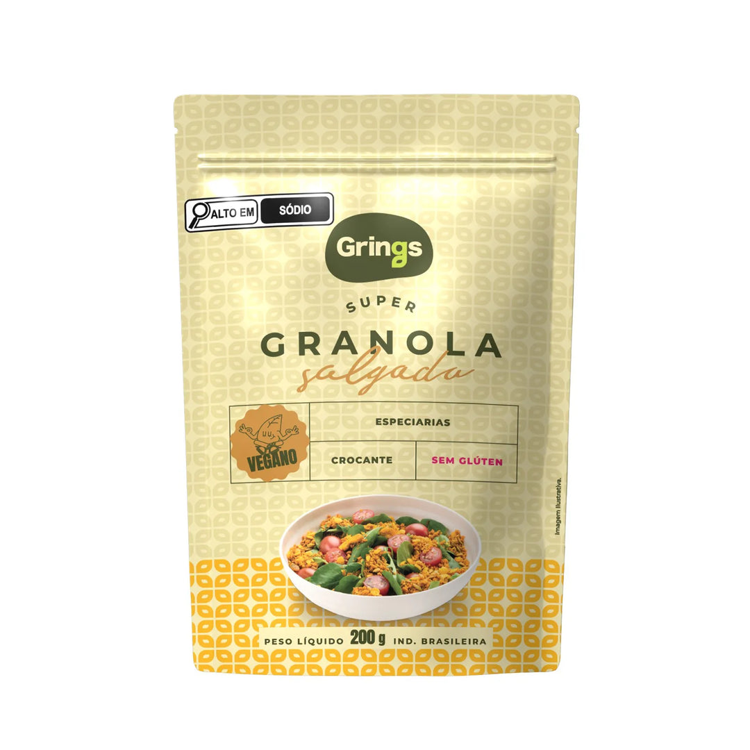 Granola Salgada Vegana 200g sabor Especiarias | Grings