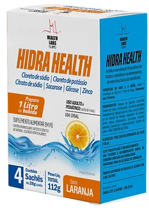 Hidra Health 4 sachês 112g sabor Laranja | Health Labs