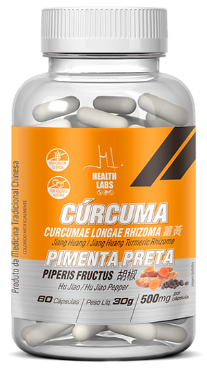 Cúrcuma com Pimenta Preta 500mg 60 cápsulas | Health Labs