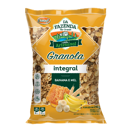 GRANOLA 230G C/BANANA E MEL SOJA