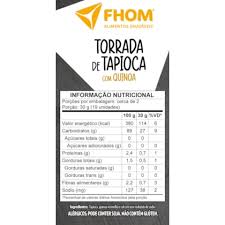 Biscoito de Tapioca C/Quinoa 50g Fhom