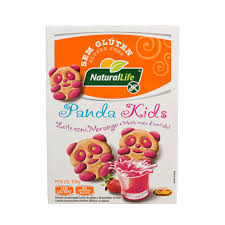 Biscoito Panda Kids Leite C/Morango 100g Natural Life