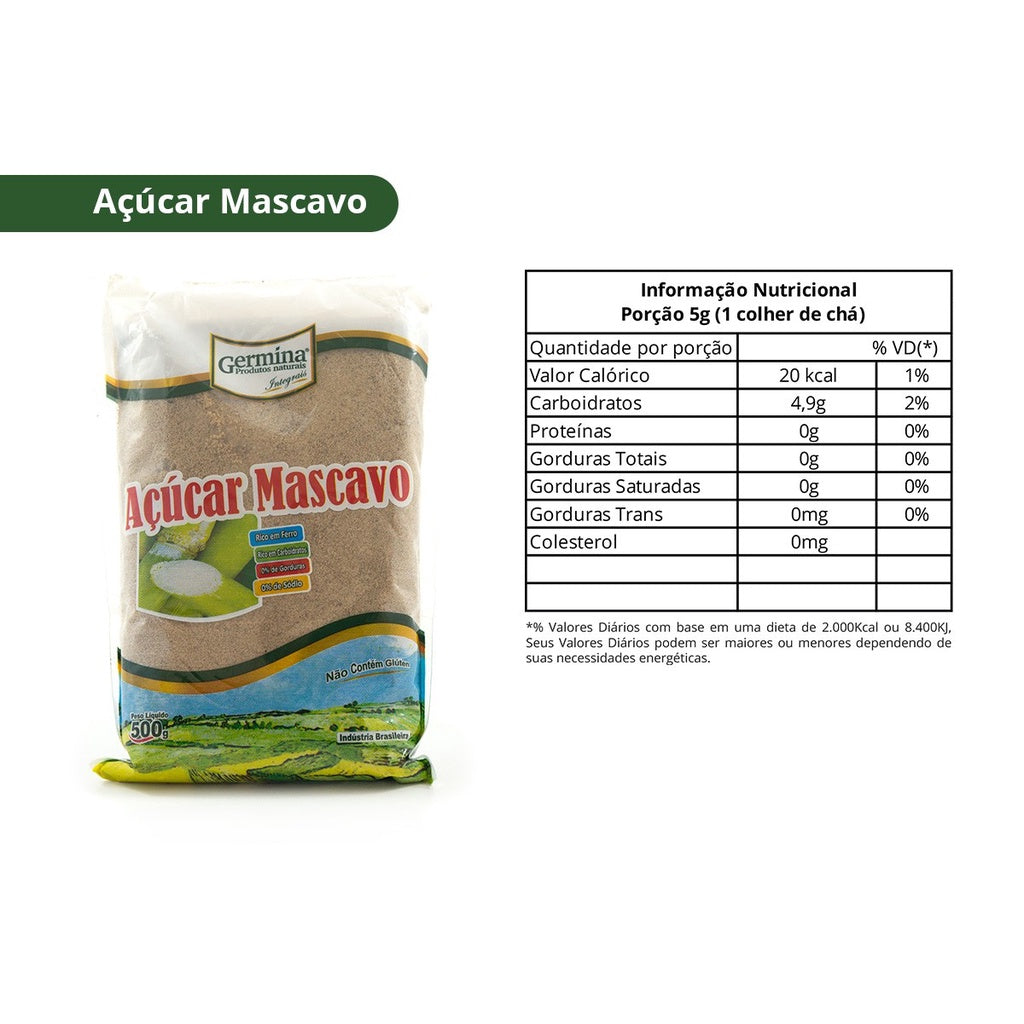 Aúcar Mascavo 500g Germina