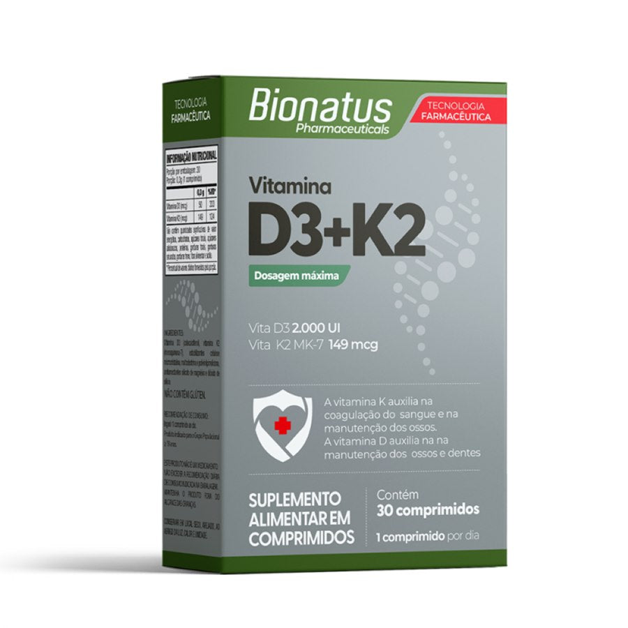 Vitamina D3 K2 30 comp. | Bionatus