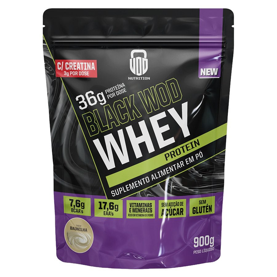 Black Wod Whey Protein Baunilha C/Creatina 900g Wod Nutrition