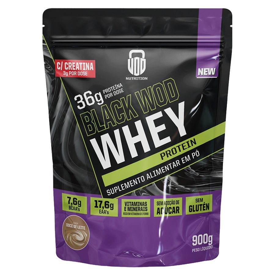 Black Wod Whey Protein Doce De Leite C/Creatina 900g Wod Nutrition