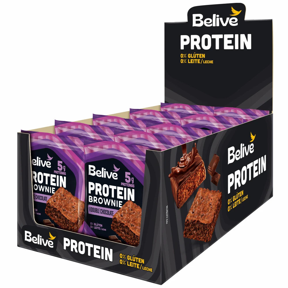 Brownie Double Chocolate Proteico 10 unidades 40g Belive