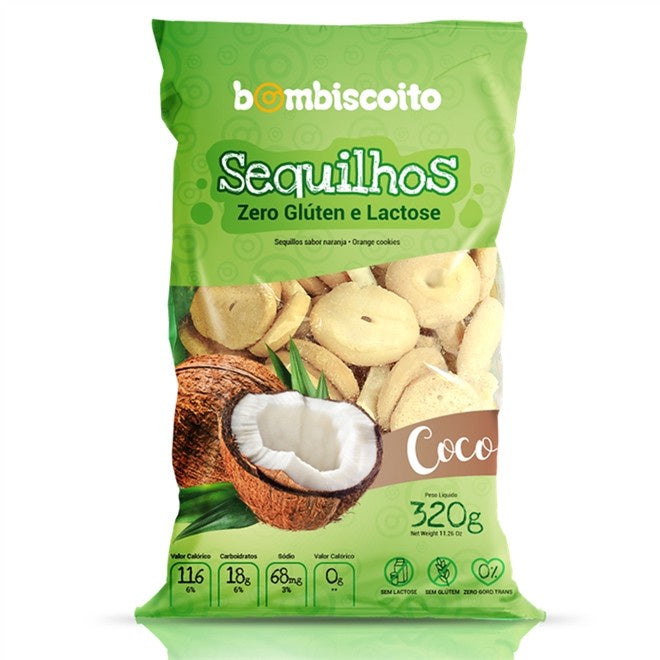 Biscoito Sequilhos Coco Sem Glúten Sem Lactose 320g Bombiscoito