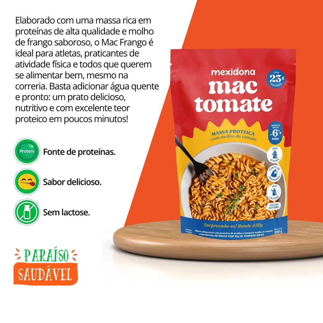 Massa Proteica Sem Glúten 100g Tomate - Mexidona