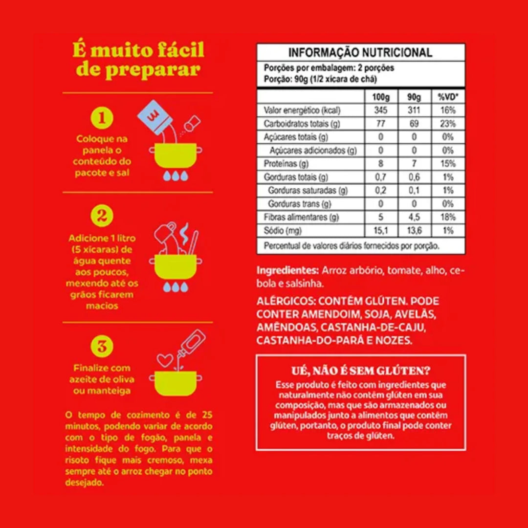 Risoto Sem Glúten 180g Tomate - Mexidona