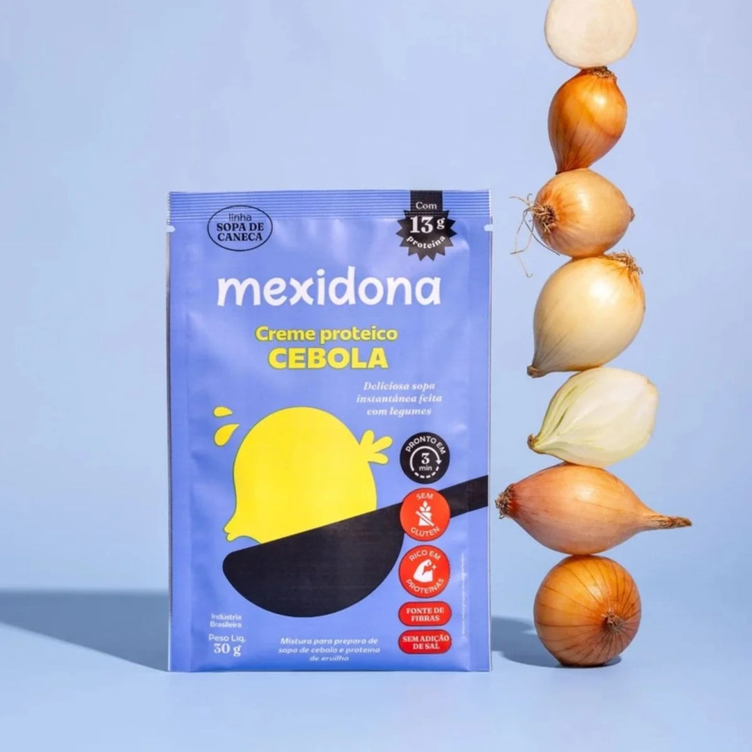 Sopa de Caneca Sem Glúten 8x30g Creme de Cebola - Mexidona