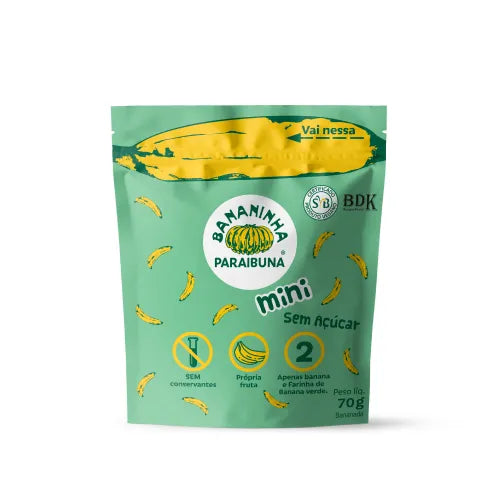 Bananinha Mini Sem Açúcar 70g Bananinha Paraibuna