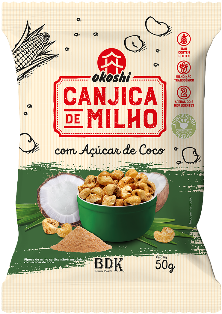 Canjica de Milho C/Açúcar de Coco 50g Hikage