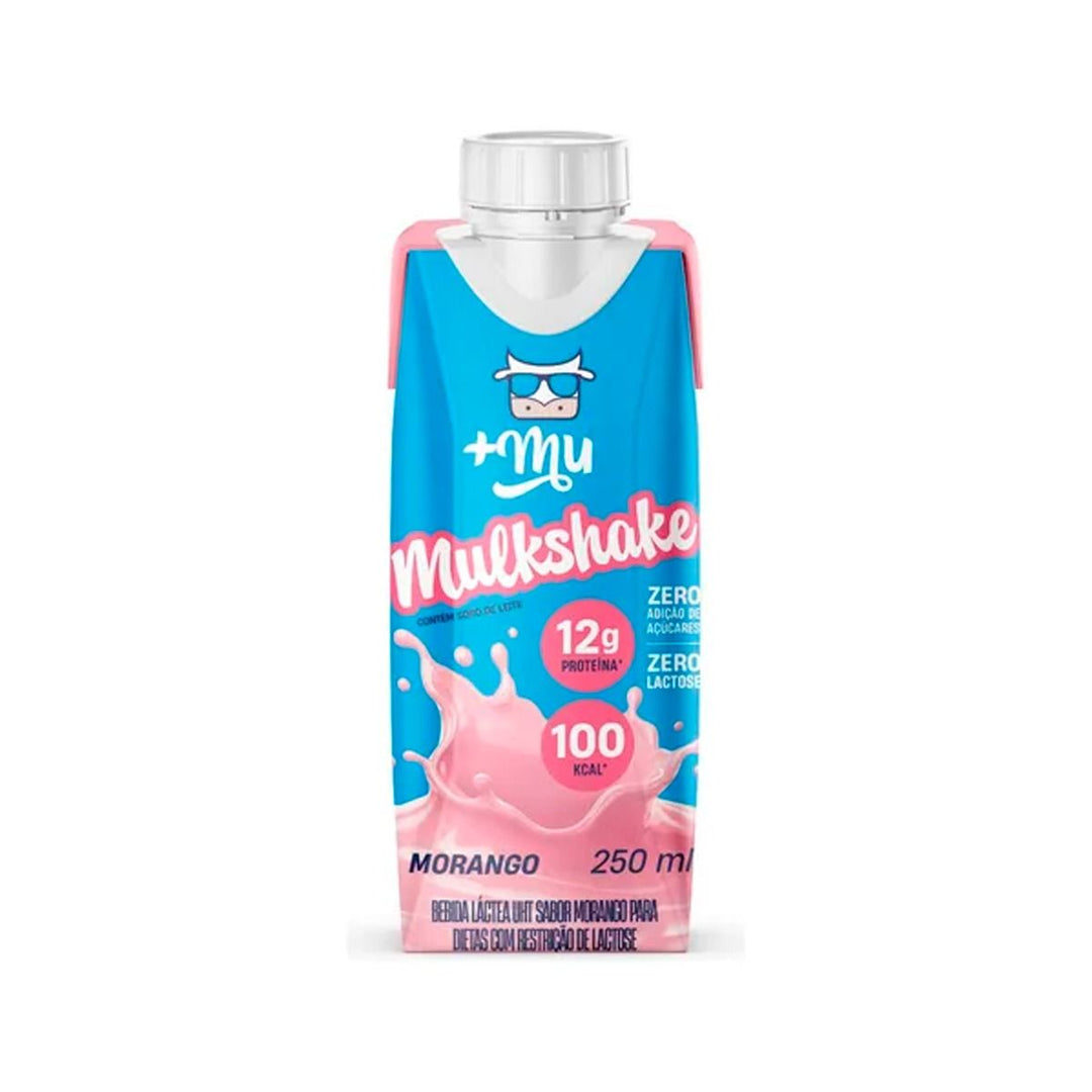 MULKSHAKE ZERO ACUC/LAC.250ML MORANGO