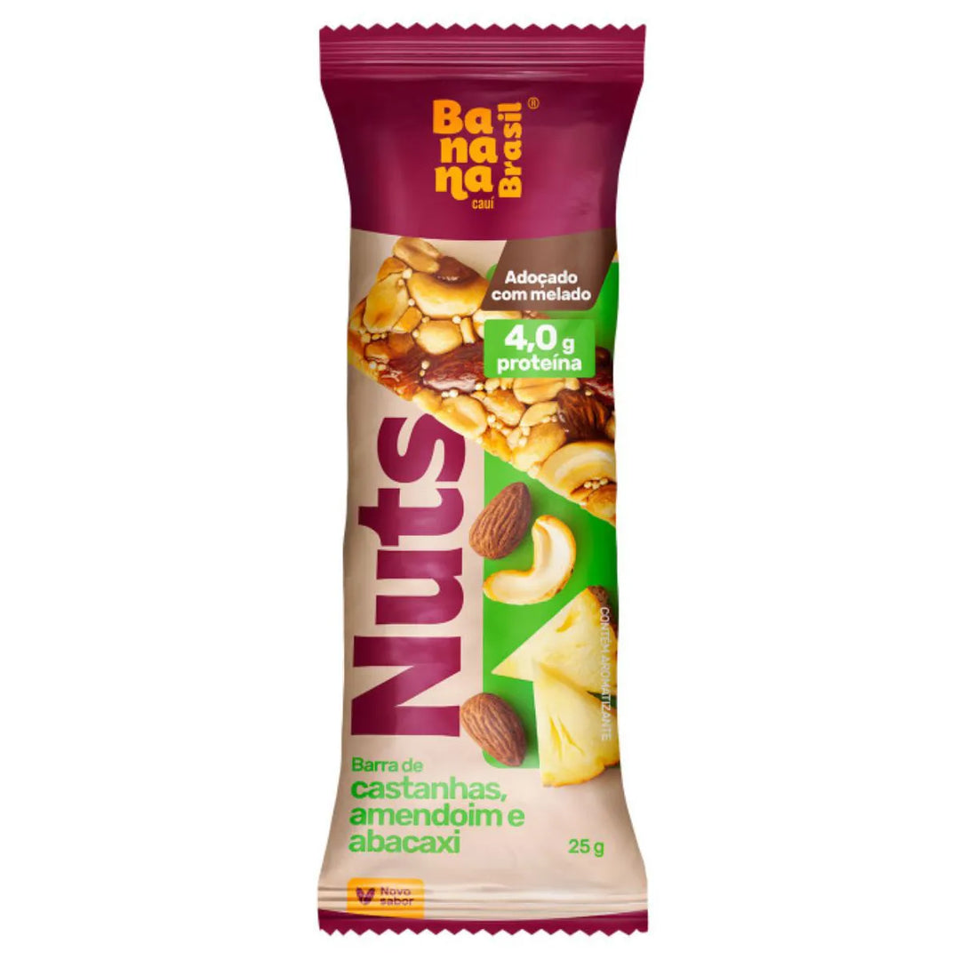 Barra Mini Nuts Zero Açúcar 22x15g sabor Chocolate Meio Amargo | Banana Brasil