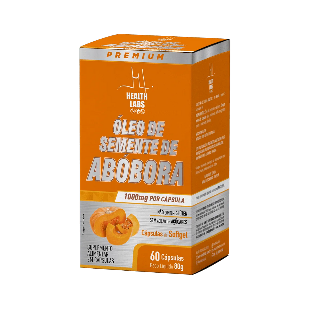 Óleo de Semente de Abóbora 1000mg 60 cápsulas | Health Labs