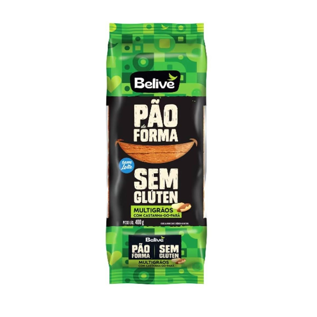 Pao De Forma Belive Sem Gluten/ Lactose 400g Multigraos