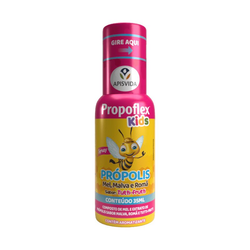 Propoflex Kids Spray 35ml sabor Tutti-Frutti com Própolis, Mel, Malva e Roma | Apis Vida