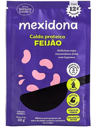 Sopa de Caneca Sem Glúten 8x30g - Caldo de Feijão - Mexidona
