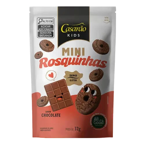 Rosquinha sem Glúten e sem Lactose 32g sabor Chocolate | Casarao