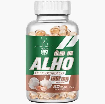Óleo de Alho Desodorizado 500mg 60 cápsulas | Health Labs