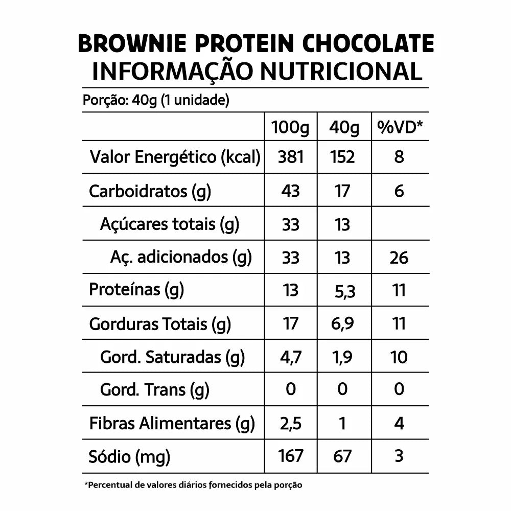 Brownie Double Chocolate Proteico 10 unidades 40g Belive