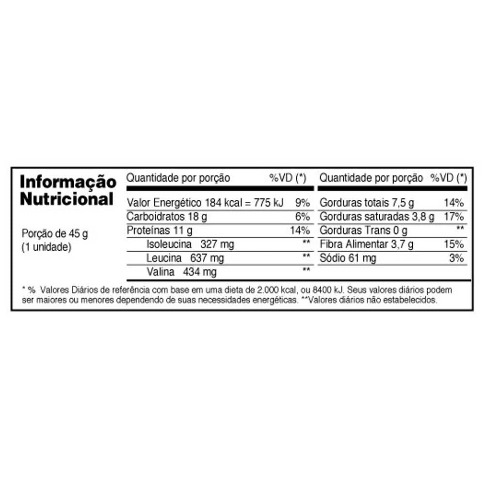Protein Bar Baunilha - 12 Unidades De 45g - Bio2