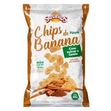 Chips Banana Com Açúcar E Canela 50g Sertanitos