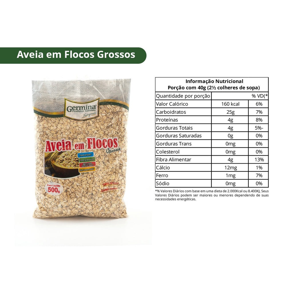Aveia Em Flocos Grossos 500G Germina