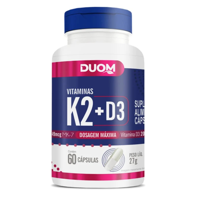 Vitaminas K2 D3 60 cápsulas | Duom