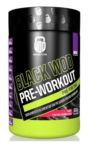 Black Wod Pre-Workout Frutas Vermelhas 300g Wod Nutrition