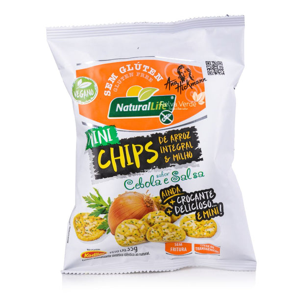 MINI CHIPS DE ARROZ INT.E MILHO S/GLUTEN 35G CEBOLA E SALSA