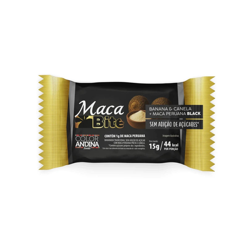 MACA BITE BLACK VEGAN ZERO ACU.30X15G BANANA/CANELA/MACA