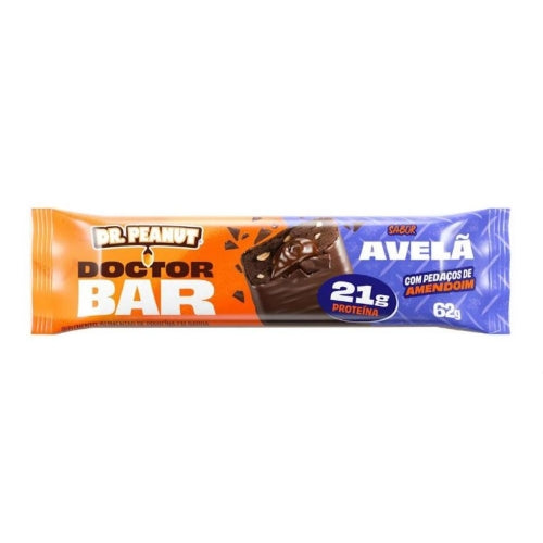 DOCTOR BAR DR.PEANUT 8X62G AVELA C/PEDACOS DE AMEND.