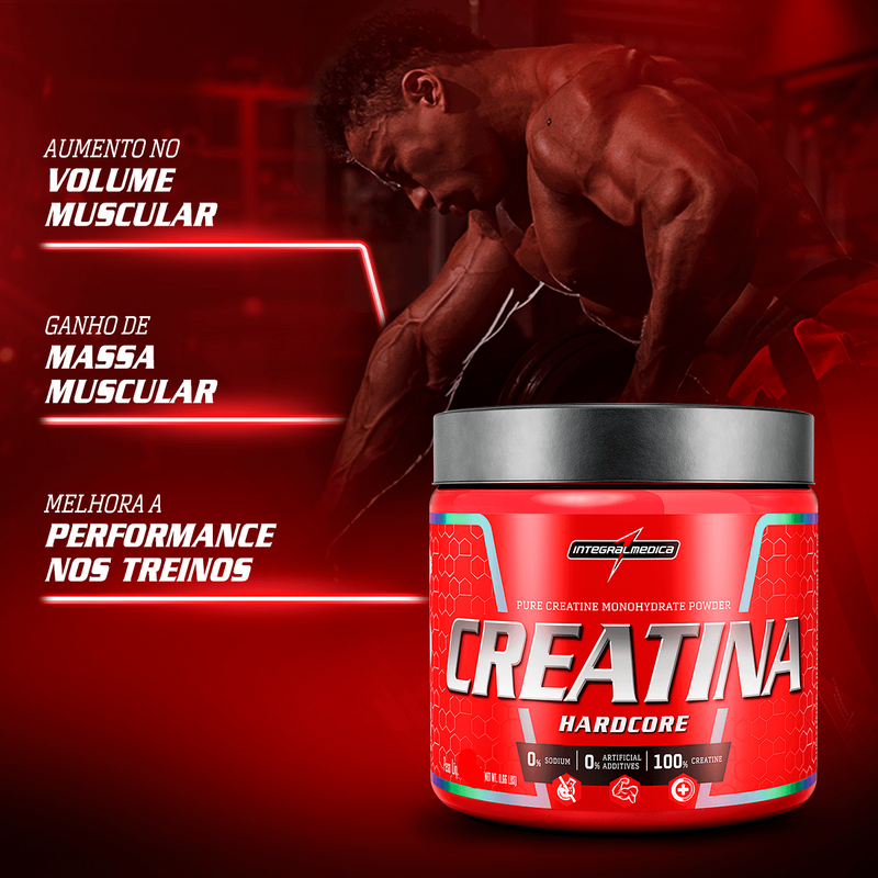 Creatina Hardcore 100% Pura 300g IntegralMedica