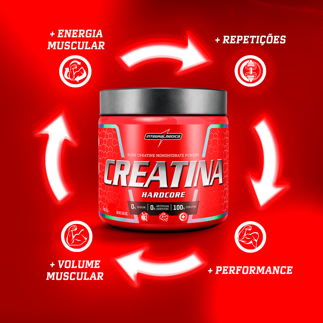 Creatina Hardcore 100% Pura 150g IntegralMedica