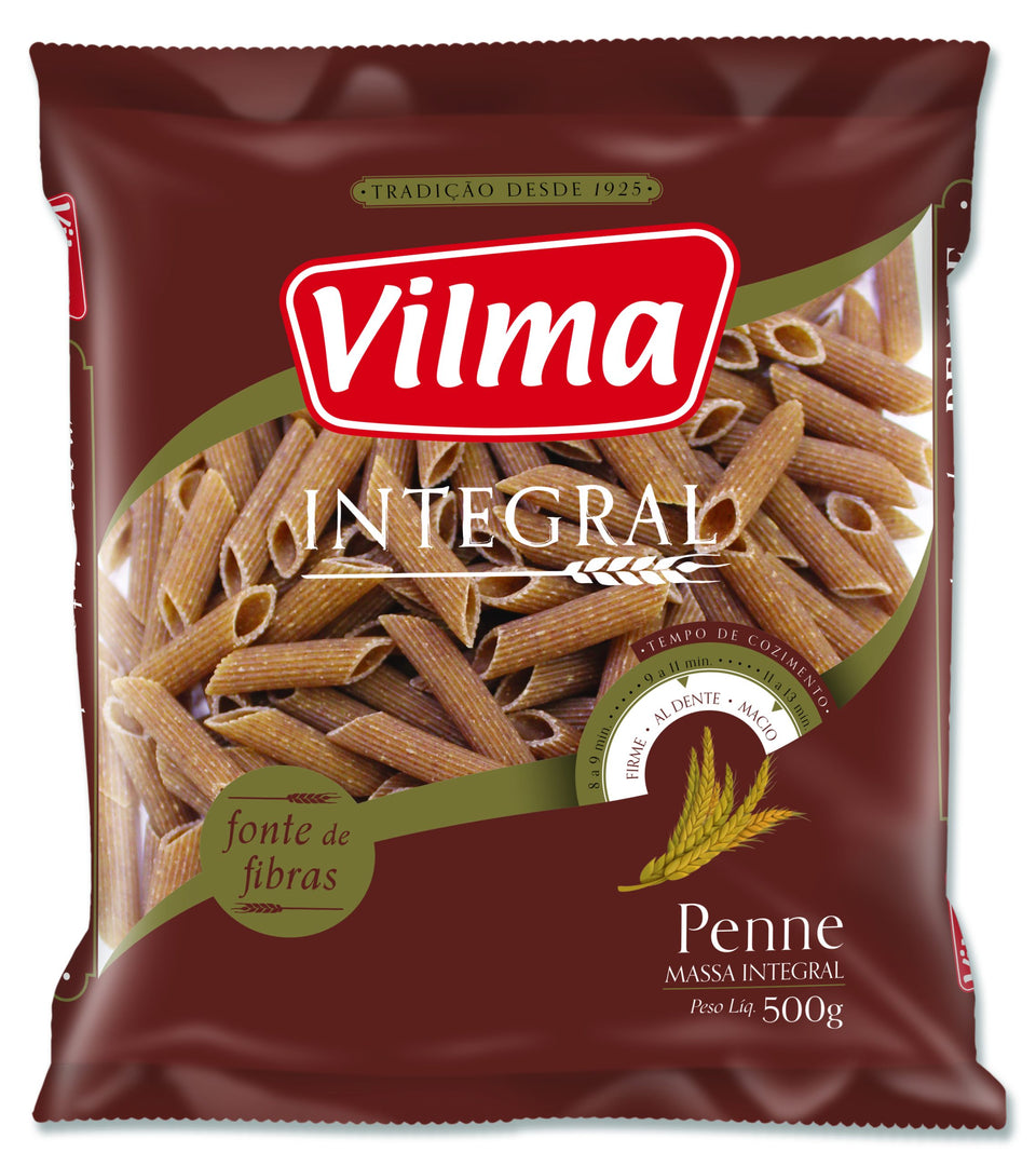 Macarrão Integral Penne 500G - Vilma