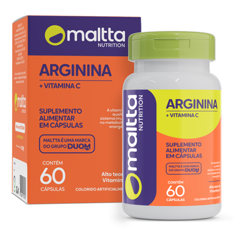 Arginina Com Vitamina C 60 Cápsulas | Maltta